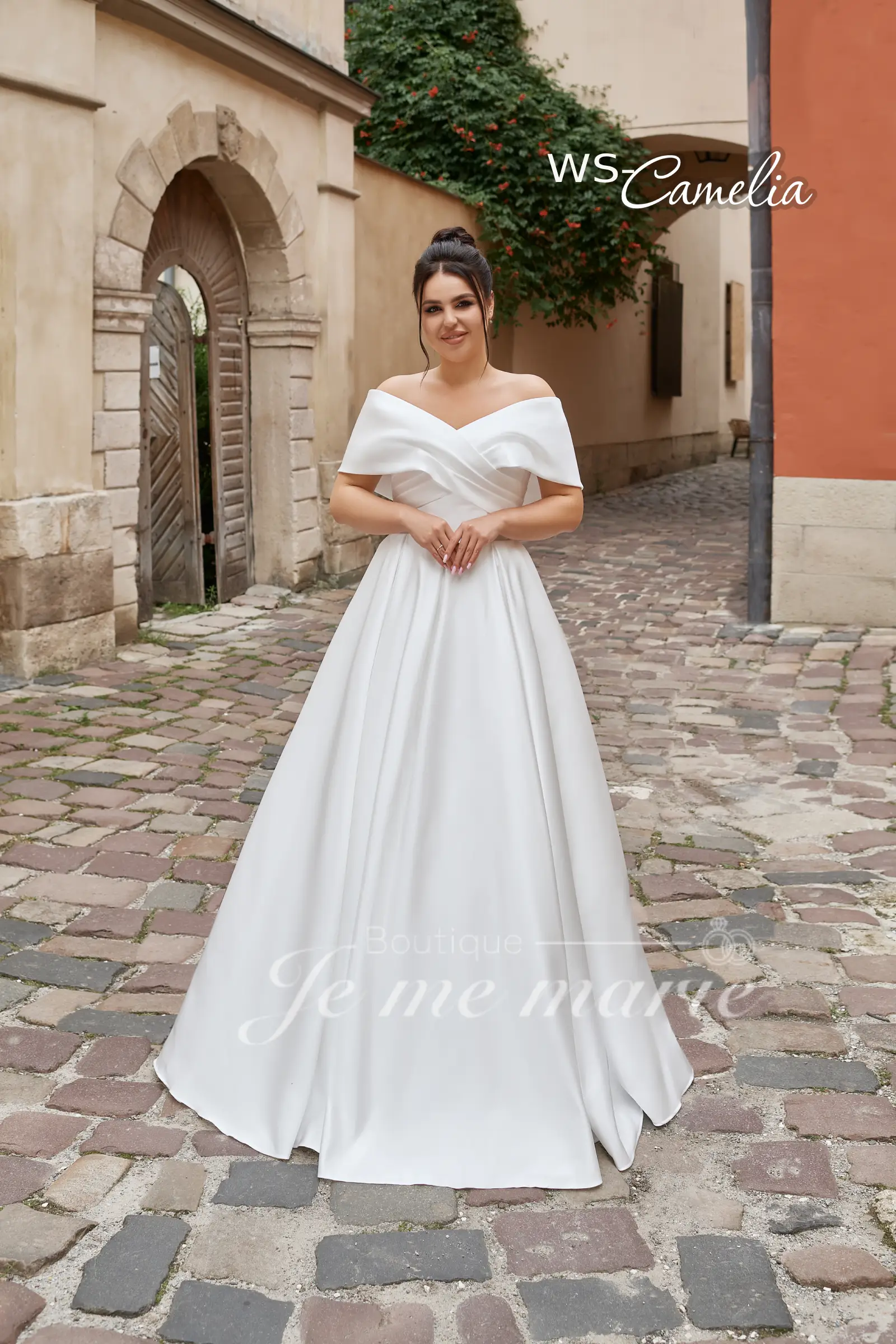 WS-Camelia Robe de mariée satin