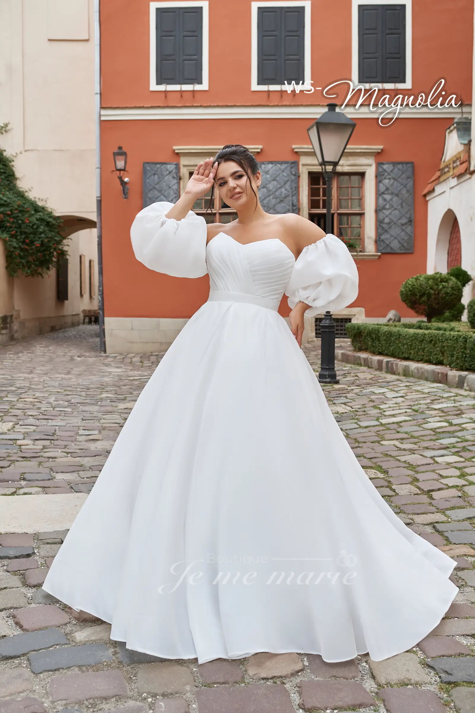 WS-Magnolia Robe de mariée organza – Image 3