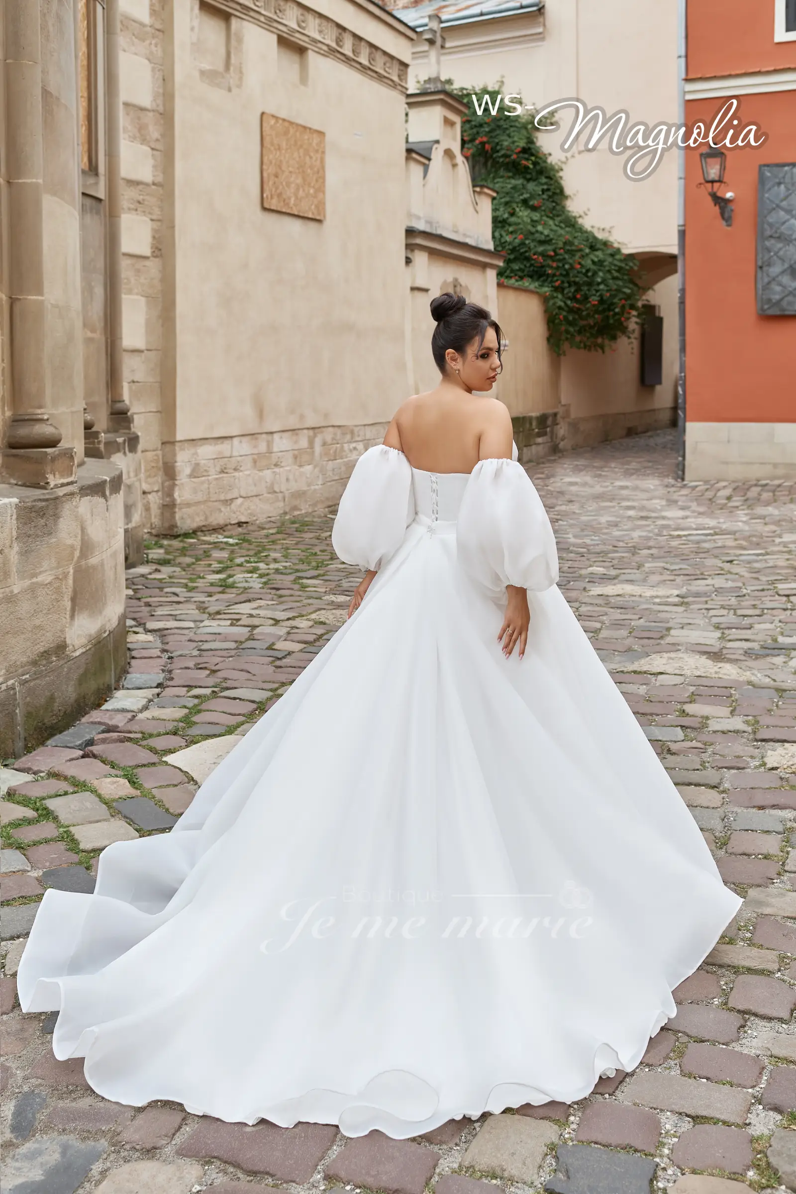 WS-Magnolia Robe de mariée organza – Image 2