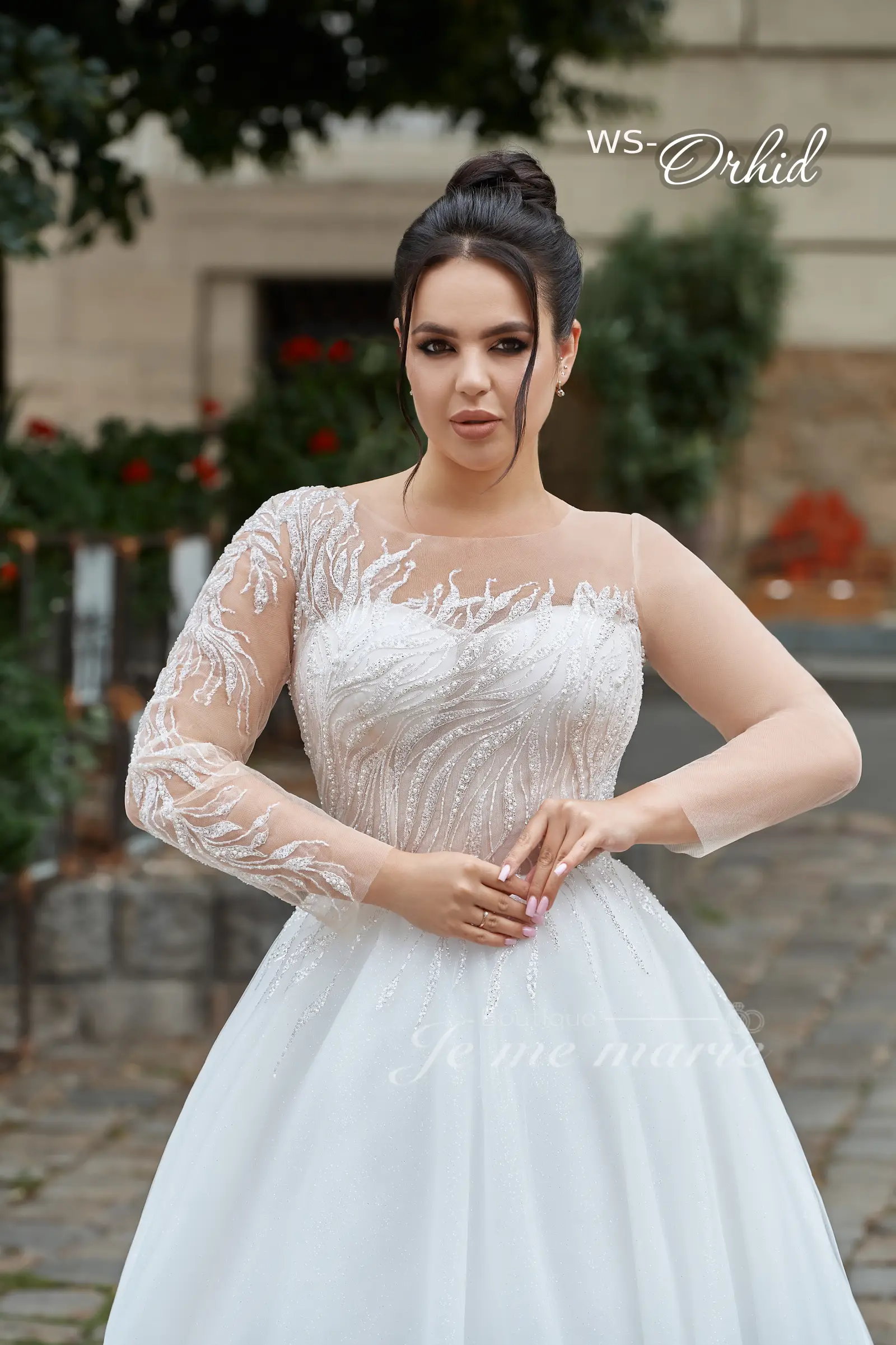 WS-Orchid contemporaine en tulle