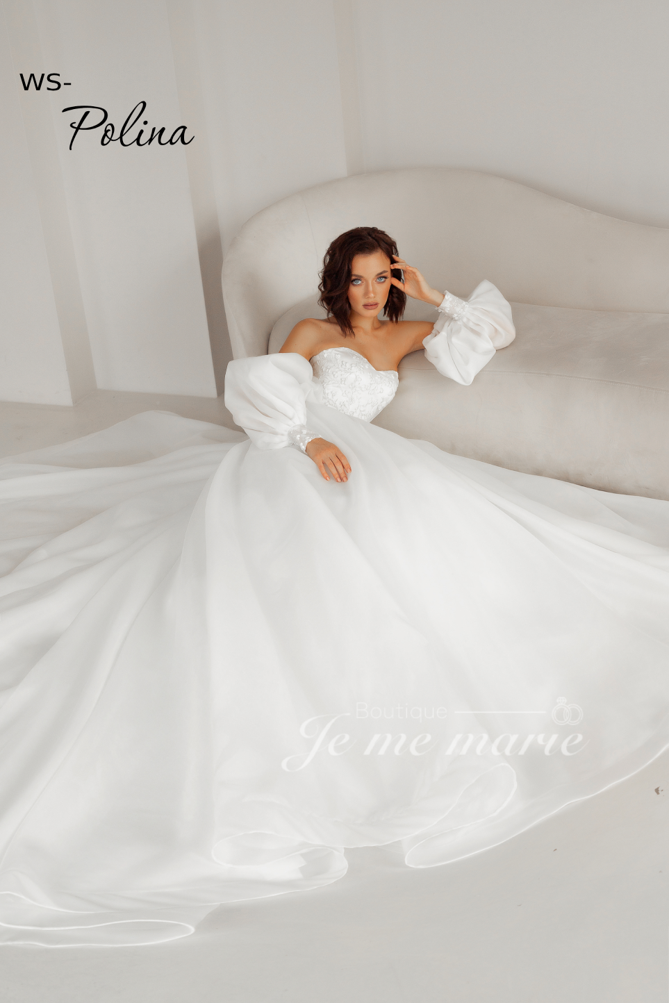 WS-Polina robe de mariée organza – Image 3
