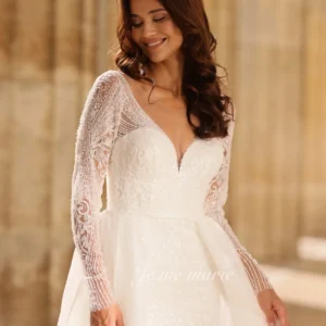 LI-1061 Robe trompette en dentelle