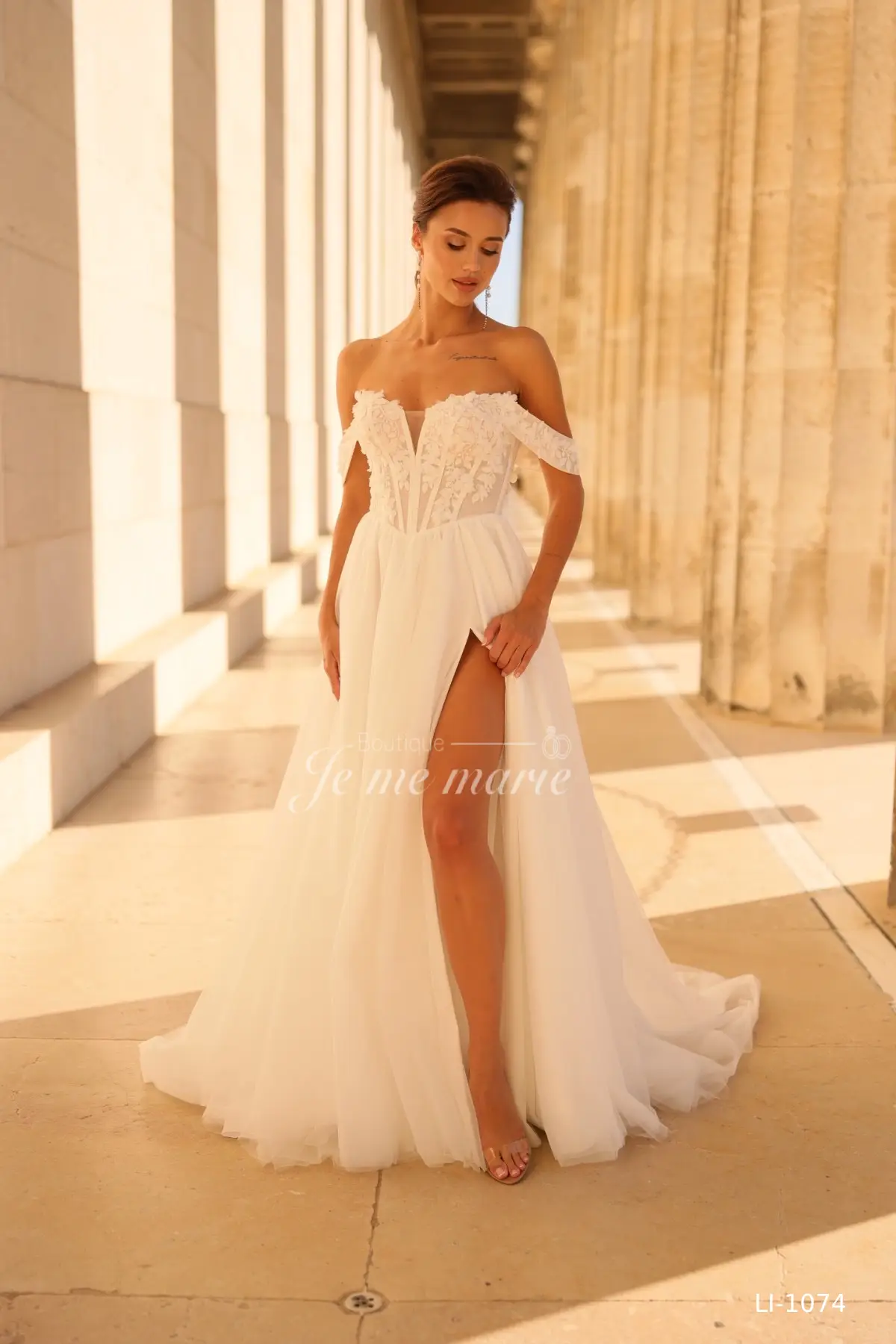 LI-1074 robe boho col bateau – Image 2