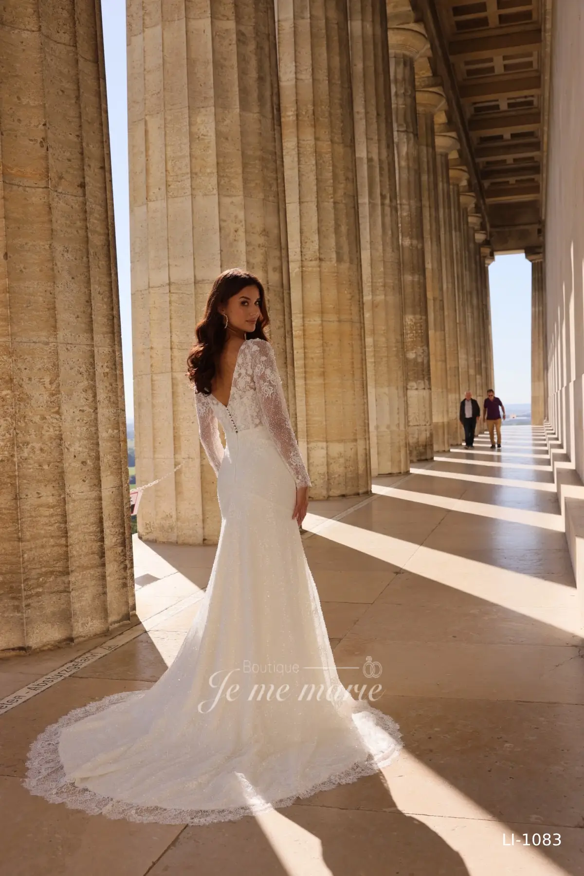 LI-1083 robe trompette dentelle – Image 3