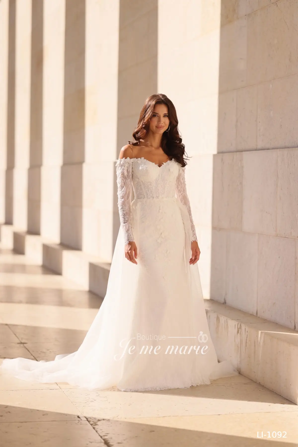 LI-1092 robe trompette avec jupe – Image 3