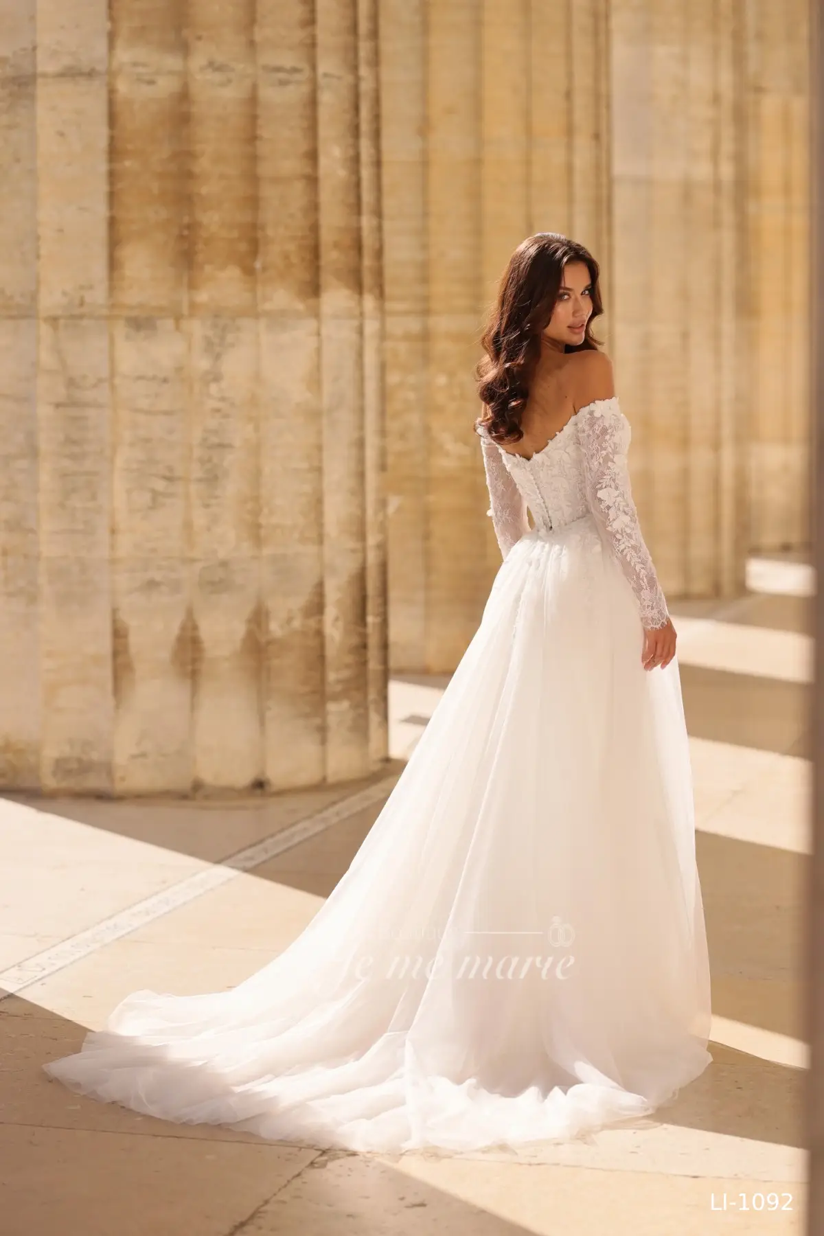 LI-1092 robe trompette avec jupe – Image 2