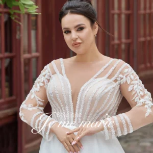 robe de mariée en tulle brodé moderne et détails raffinés ws edelveis