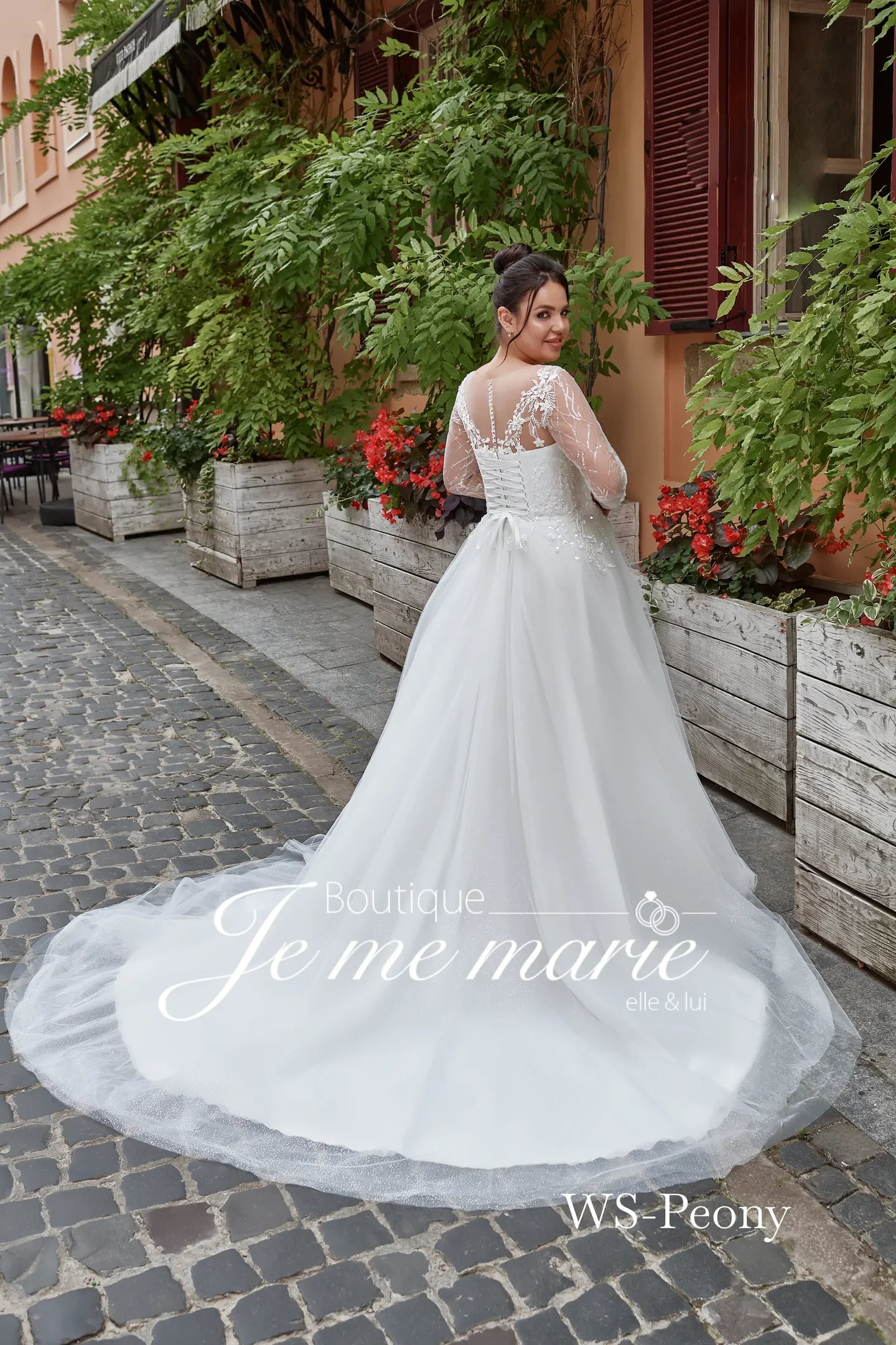 robe de mariée ws peony manches longues en dentelle délicate robe de mariée ws peony manches longues en dentelle délicate