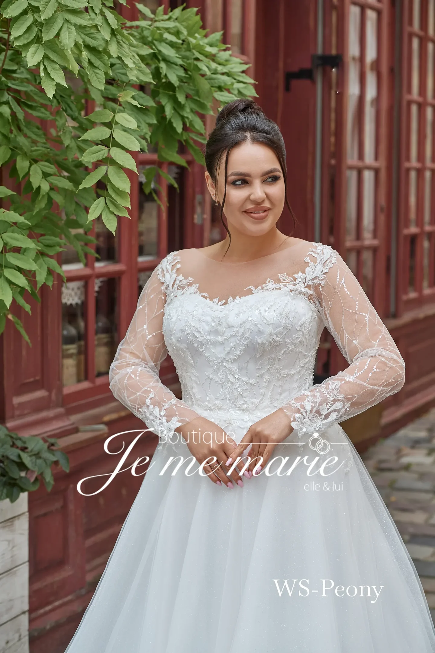 robe de mariée ws peony manches longues en dentelle délicate robe de mariée ws peony manches longues en dentelle délicate